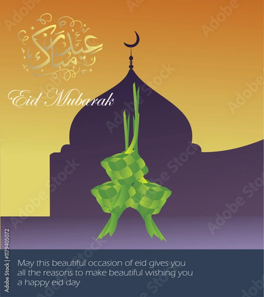 Obraz eid mubarak greeting card