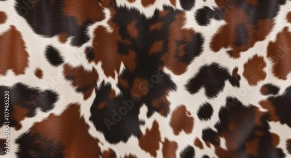 Fototapeta Spotted cowhide patterns background or illustration for playful rustic appeal