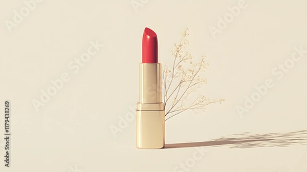 Fototapeta 3d realistic lip sticlk in plain background for mockup
