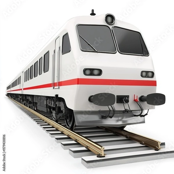 Obraz train on a railway station