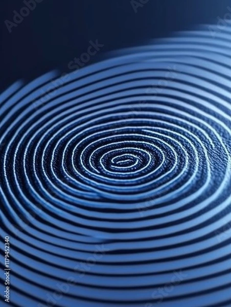 Fototapeta Abstract blue fingerprint pattern design.