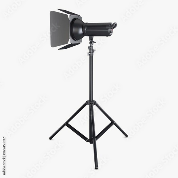 Fototapeta Adjustable stand spotlight for pro lighting