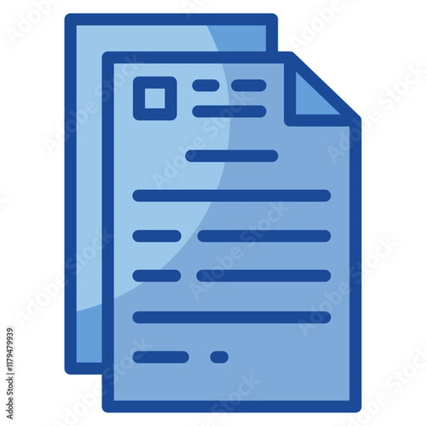Fototapeta Document  Icon Element For Design