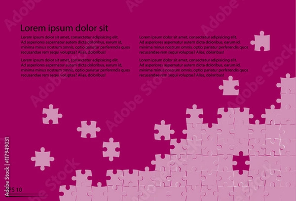 Obraz Abstract puzzle with purple background.
