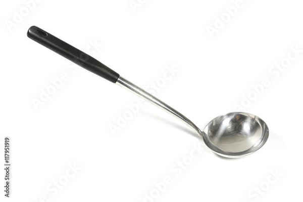Fototapeta kitchen soup ladle isolated on white background with clipping path