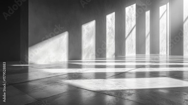 Fototapeta Elegant Shadows in Minimalist Space. Generative AI