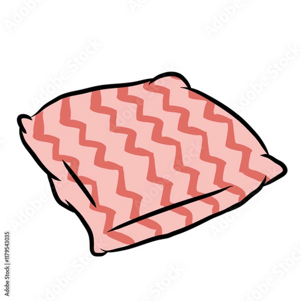 Fototapeta multicolor Pillows in flat cartoon style