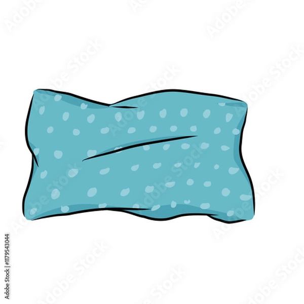 Fototapeta multicolor Pillows in flat cartoon style
