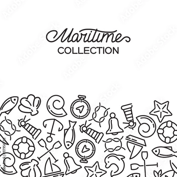 Fototapeta Maritime collection background