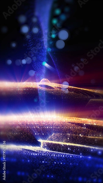 Fototapeta Abstraction of virtual waves that excite the imagination, immersing the mind in a unique creative atmosphere.
