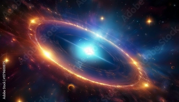 Obraz cosmic wonder glowing neutron star in deep space