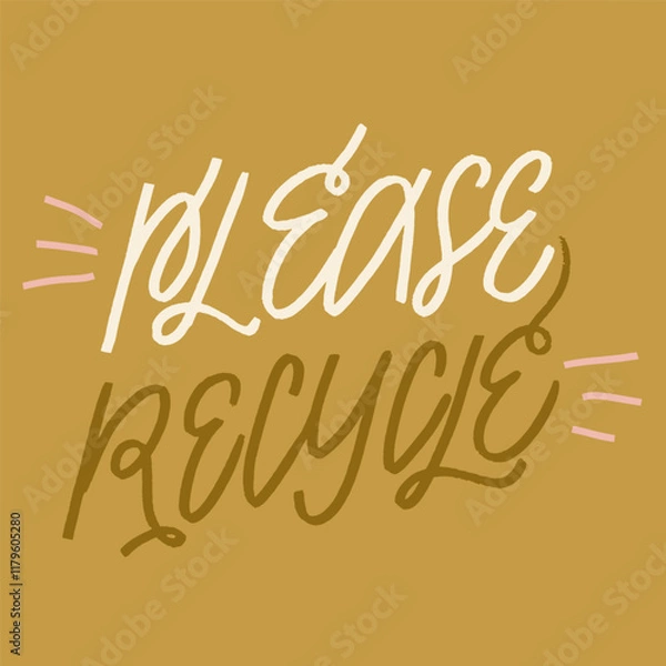 Fototapeta vector handwritten zero waste lettering inscription. Zero waste concept. Isolated typography print for card, poster, banner.