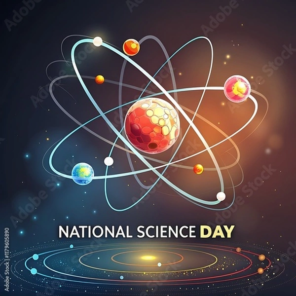 Fototapeta National Science Day Poster Design 
