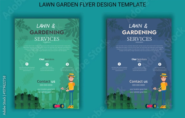 Obraz Multipurpose Lawn Care and Gardening Design Template – Perfect for Flyers, Posters, Brochures, Banners, Carousels, and Business Promotions
Professional Lawn Maintenance Flyer  Fully Customizable

