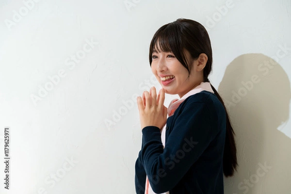 Fototapeta 楽しそうに笑う日本人クリニックスタッフ