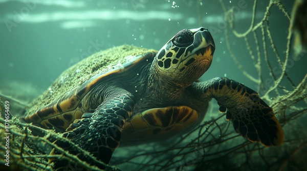 Fototapeta 海洋汚染・生態系の破壊のイメージ