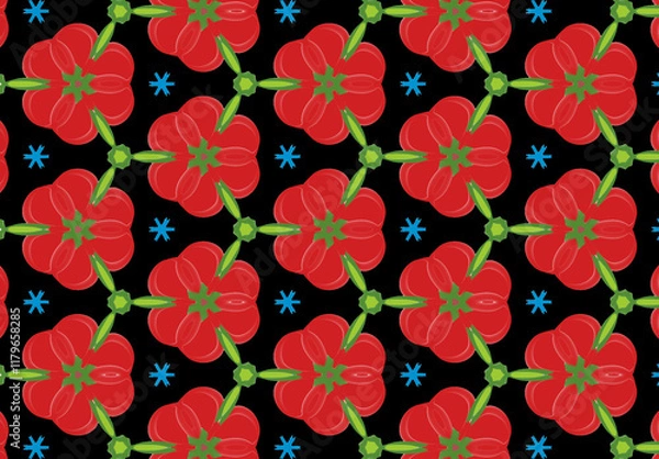 Fototapeta seamless pattern with flowers