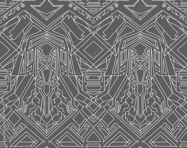 Obraz Geometric seamless pattern transformer.