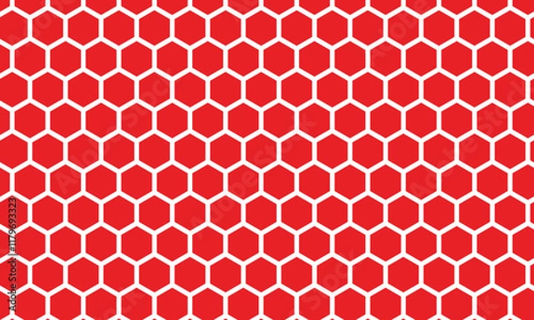 Fototapeta abstract simple red hexagon pattern art suitable for background.