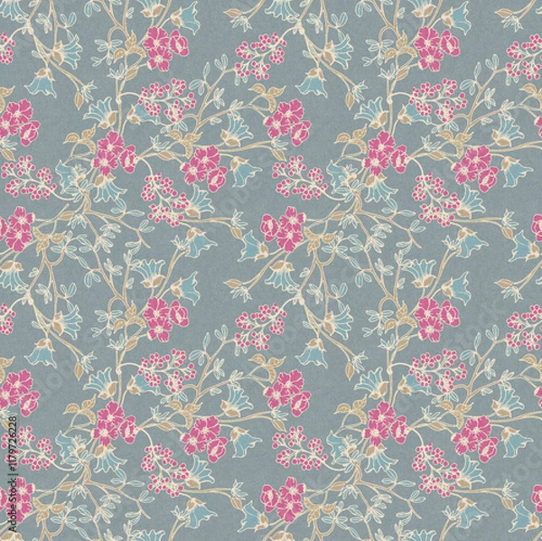 Obraz seamless pattern with flowers, Allover design for digital print.