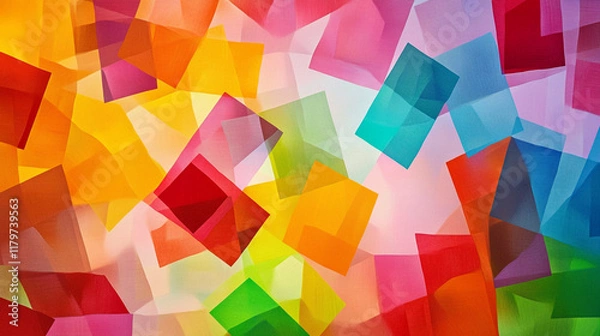 Obraz Abstract geometric background with colorful triangles. Colorful background with triangles and polygonal shapes