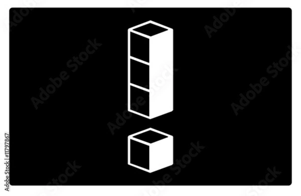 Obraz Black screamer sign