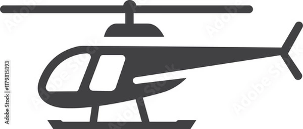 Obraz helicopter icon isolated on white background