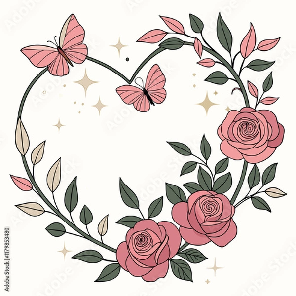 Fototapeta background with roses