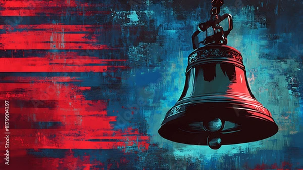 Obraz Freedom bell symbolizing equality in america vibrant artwork digital medium artistic environment