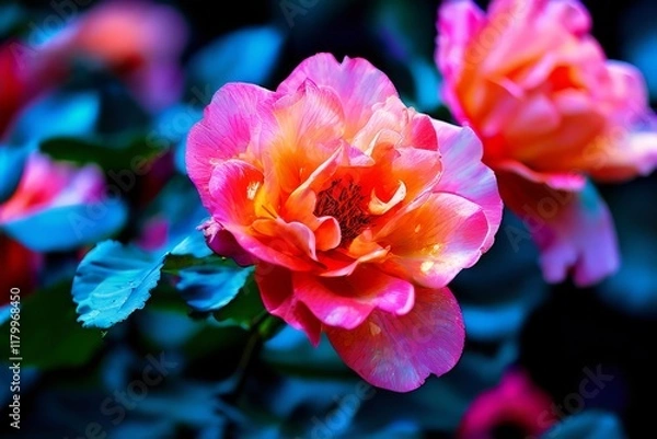 Fototapeta bloom effect intense notes have a blooming glow