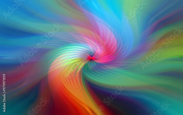 Fototapeta Vibrant abstract background with colorful swirling patterns, blending vivid red, pink, blue, and yellow hues. Perfect for modern art, design projects, or digital creativity