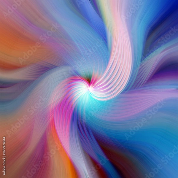 Fototapeta Vibrant abstract background with colorful swirling patterns, blending vivid red, pink, blue, and yellow hues. Perfect for modern art, design projects, or digital creativity