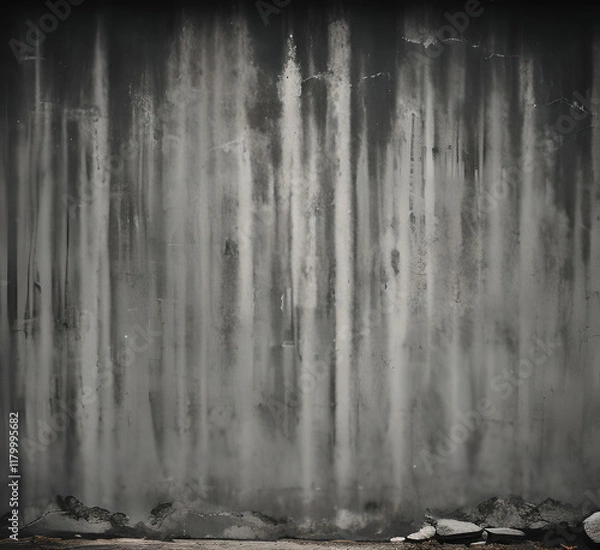 Obraz Grunge metal wall texture background, suitable for Halloween theme background, old cracks in cement, dusty old film effect texture, horror concrete imitation facade wall, generative AI