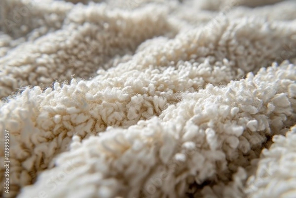 Fototapeta Terry Closeup: Macro Texture of Natural Terrycloth in Grayscale