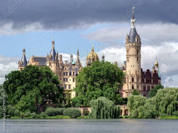 Obraz Schloss Schwerin im Sommer