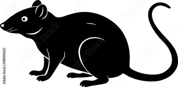 Fototapeta rat silhouette
