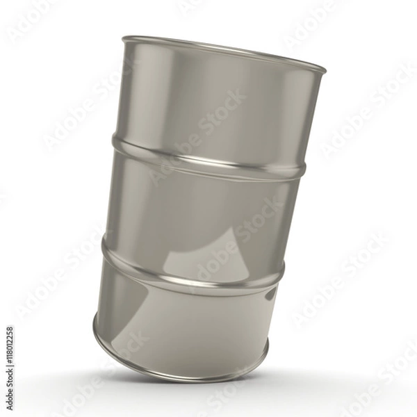 Obraz 3D rendering Shiny chrome barrel