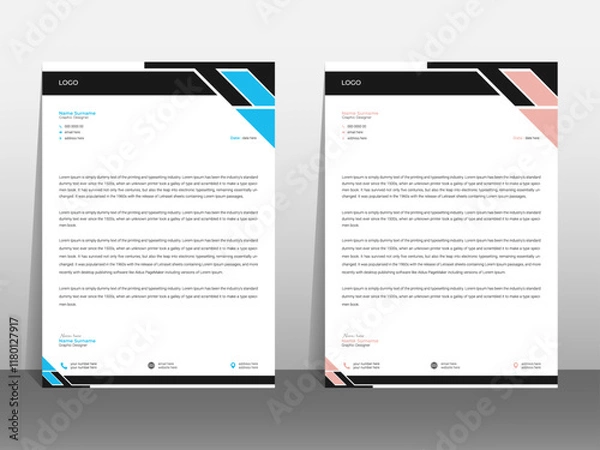 Obraz Abstract Letterhead Design Modern Business Letterhead Design Template For Your Work