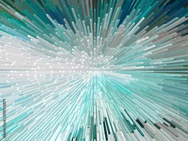 Fototapeta abstract blue background with rays