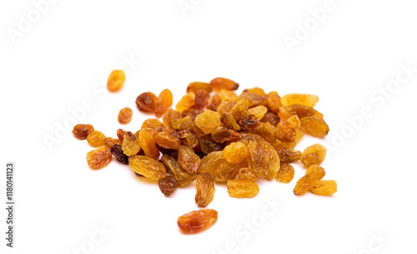 Obraz Appetizing raisins on a white background, natural and healthy sweets