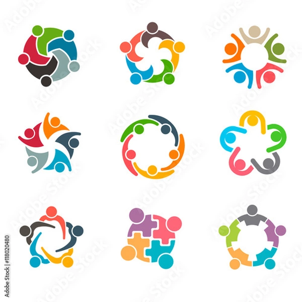 Obraz Logo rodzinne ludzi