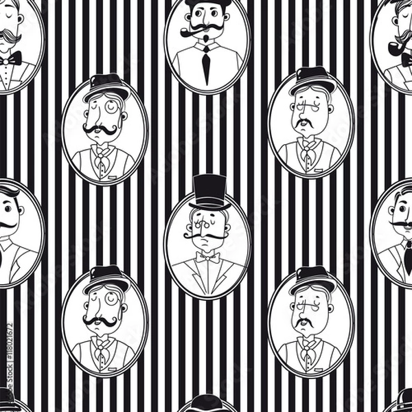 Fototapeta gentleman's seamless pattern