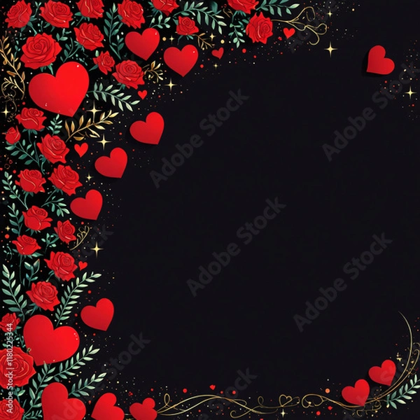 Fototapeta frame for congratulating your beloved woman on Valentine's Day