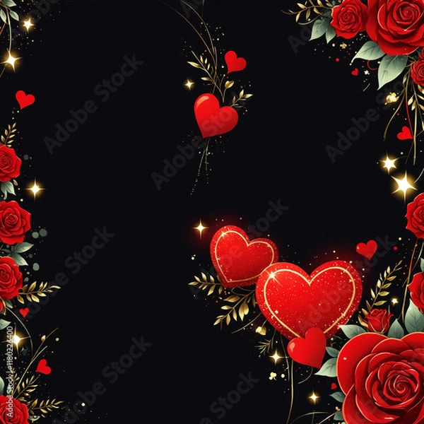 Fototapeta frame for congratulating your beloved woman on Valentine's Day