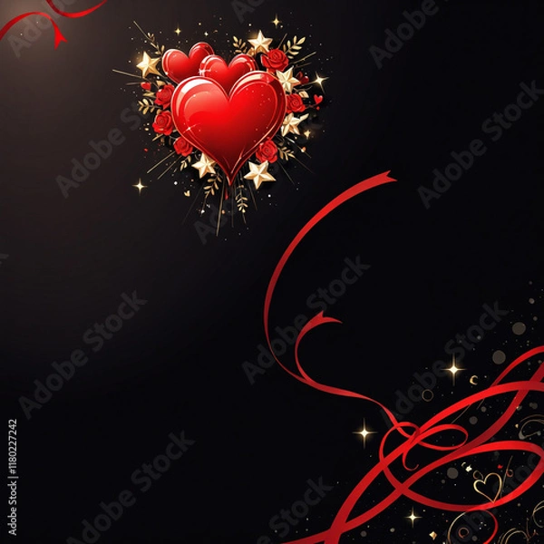 Fototapeta frame for congratulating your beloved woman on Valentine's Day