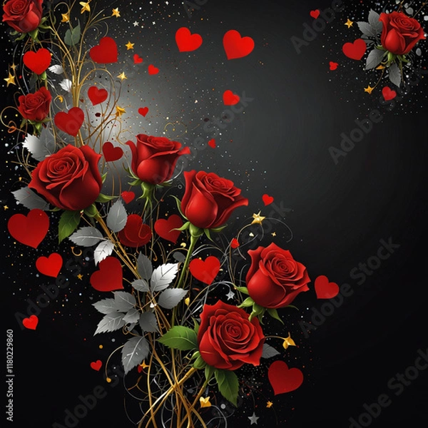 Fototapeta frame for congratulating your beloved woman on Valentine's Day
