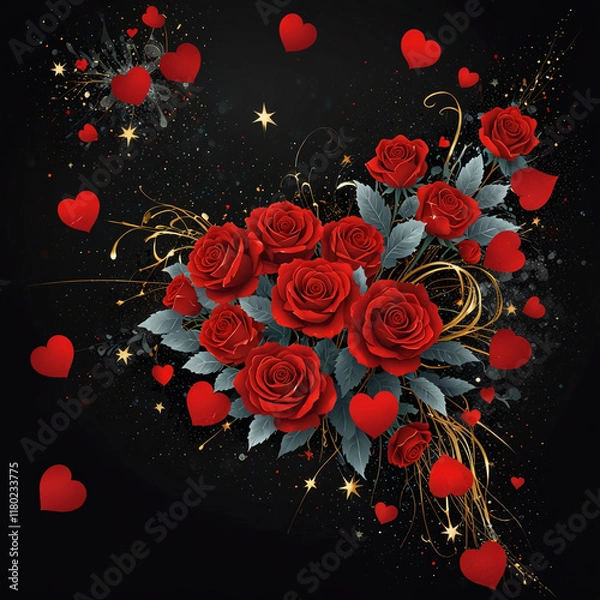 Fototapeta frame for congratulating your beloved woman on Valentine's Day