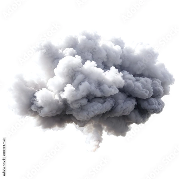 Obraz grey smoke isolated on transparent background