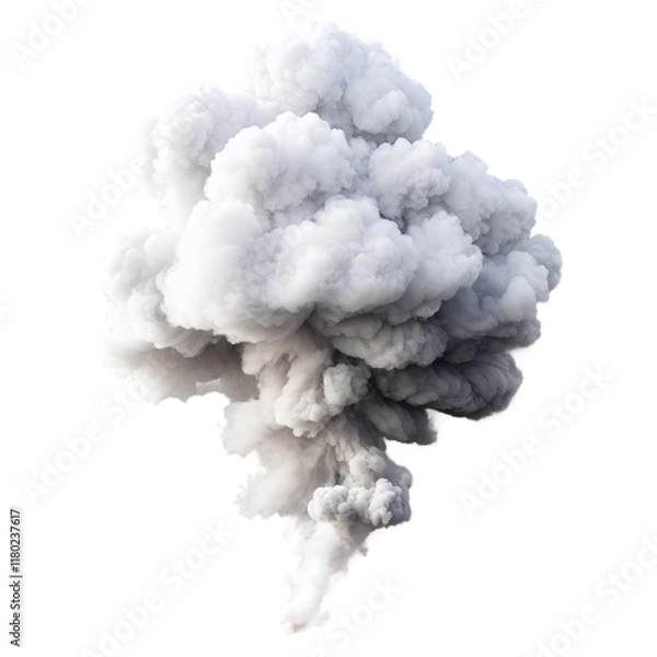 Obraz grey smoke isolated on transparent background