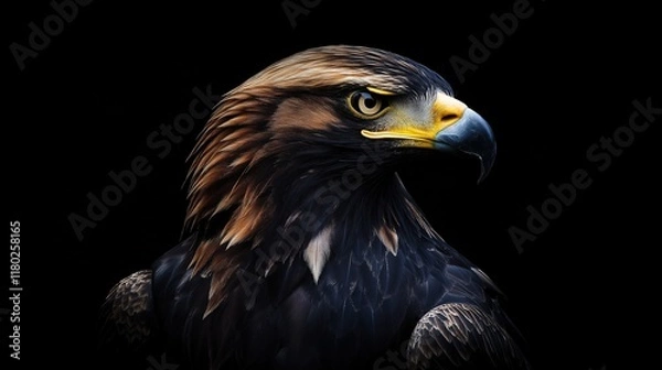 Fototapeta A large eagle with a golden beak